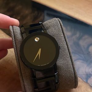 movado sapphire black men’s watch